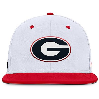 Men's Nike White Georgia Bulldogs On-Field Dugout True Performance Fitted Hat