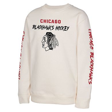 Youth Cream Chicago Blackhawks Star Power Pullover Sweatshirt