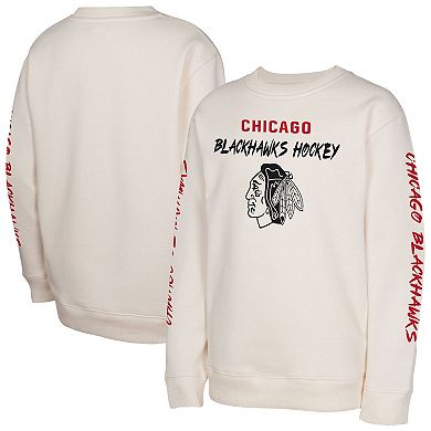 Youth Cream Chicago Blackhawks Star Power Pullover Sweatshirt