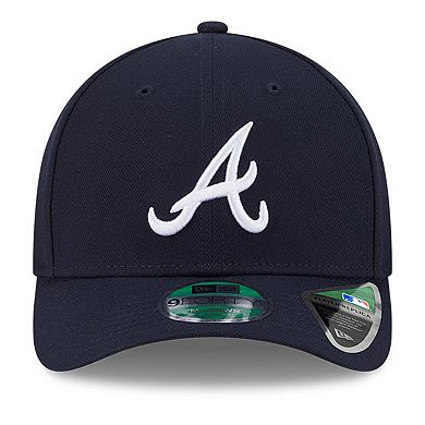 Men's New Era Navy Atlanta Braves Player Replica 9FORTY Adjustable Hat