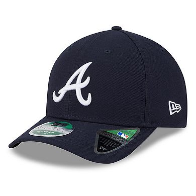 Men's New Era Navy Atlanta Braves Player Replica 9FORTY Adjustable Hat