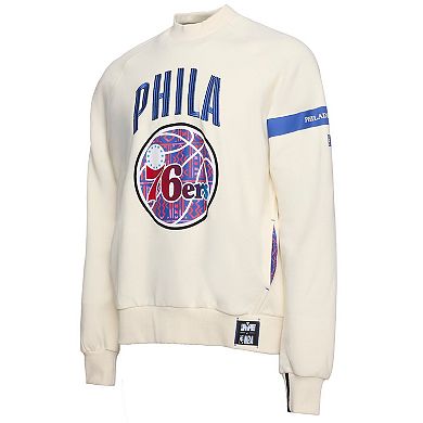 Men's NBA x Two Hype Cream Philadelphia 76ers Culture & Hoops Collection Premium Pullover Sweatshirt
