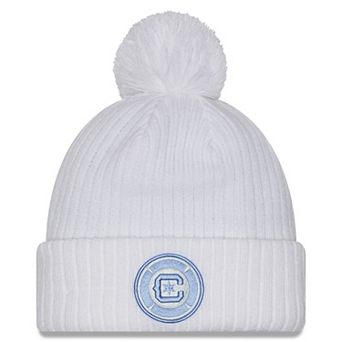 Men's New Era White Chicago Fire 2025 Jersey Hook Cuffed Knit Hat with Pom