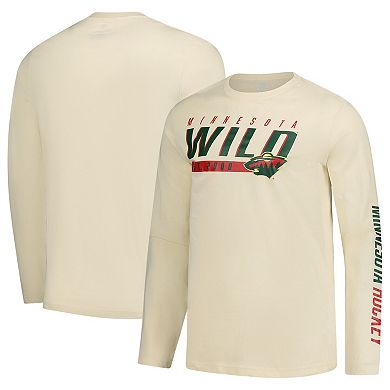 Men's Fanatics Cream Minnesota Wild Long Sleeve T-Shirt