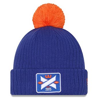 Men's New Era Royal FC Cincinnati 2025 Jersey Hook Cuffed Knit Hat with Pom