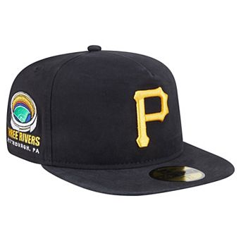 Men's New Era Black Pittsburgh Pirates Championship Side Flag A-Frame 59FIFTY Fitted Hat