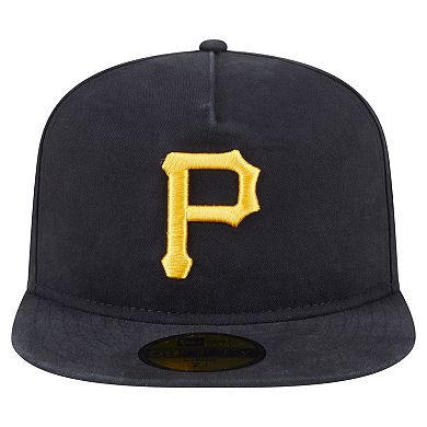 Men's New Era Black Pittsburgh Pirates Championship Side Flag A-Frame 59FIFTY Fitted Hat