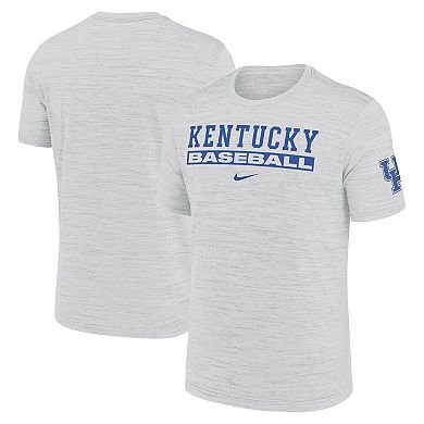 Men's Nike Ash Kentucky Wildcats Velocity Baseball Wordmark Stack Dri-FIT T-Shirt