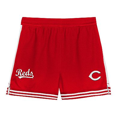 Toddler Gray/Red Cincinnati Reds Pinch Hitter Infielder T-Shirt & Shorts Set