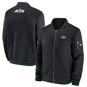 Men's Nike Black New York Jets Coaches Full-Zip Bomber Jacket