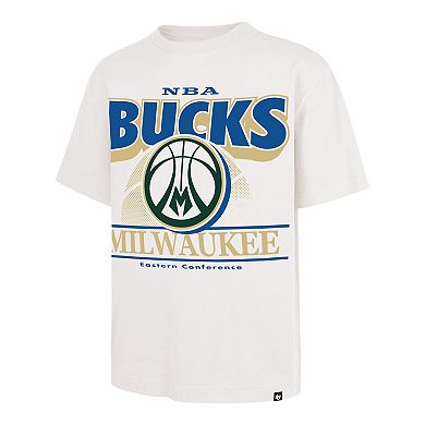 Men's '47 White Milwaukee Bucks City Edition Shifty Foundation T-Shirt