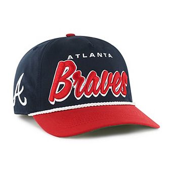 Men's '47 Navy Atlanta Braves Dropshadow Rope Hitch Adjustable Hat