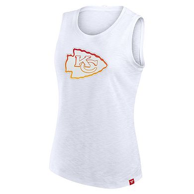 Women's Fanatics White Kansas City Chiefs Slub Tank Top