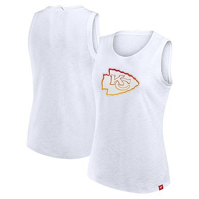 Women's Fanatics White Kansas City Chiefs Slub Tank Top