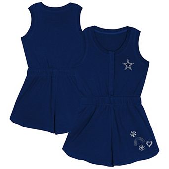 Girls Toddler Navy Dallas Cowboys Super Girl Romper
