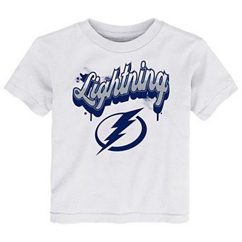 Toddler White Tampa Bay Lightning Bubbly Script T-Shirt