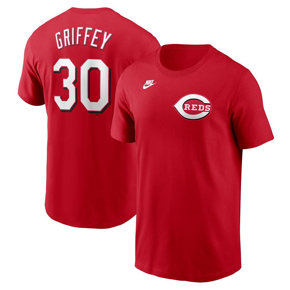 Men's Nike Ken Griffey Jr. Red Cincinnati Reds Fuse Name & Number