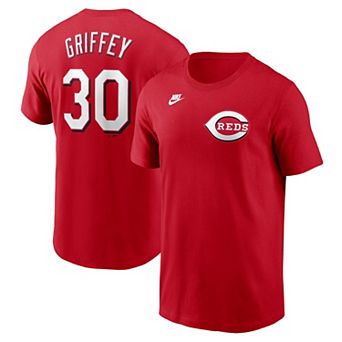 Men's Nike Ken Griffey Jr. Red Cincinnati Reds Fuse Name & Number T-Shirt