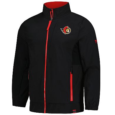Men's Fanatics Black Ottawa Senators Authentic Pro Rink Coaches Full-Zip Jacket