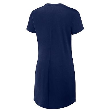 Women's Fanatics Navy Notre Dame Fighting Irish Relaxed Fit Drape T-Shirt Dress