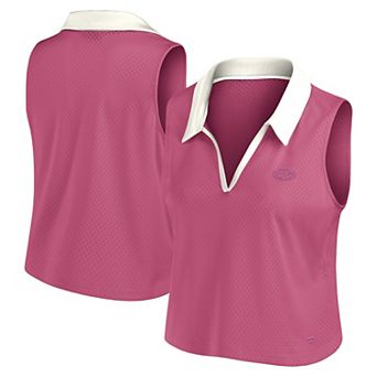 Women's Fanatics Pink San Francisco 49ers Studio Wellness V-Neck Tank Top