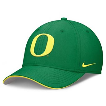 Men's Nike Green Oregon Ducks 2025 Dugout Coaches Rise Swoosh Performance Flex Hat