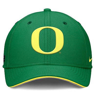 Men's Nike Green Oregon Ducks 2026 Dugout Coaches Dri-FIT Rise Swoosh Flex Hat