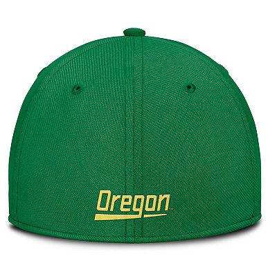 Men's Nike Green Oregon Ducks 2026 Dugout Coaches Dri-FIT Rise Swoosh Flex Hat
