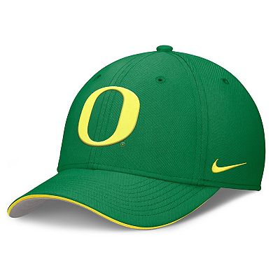 Men's Nike Green Oregon Ducks 2026 Dugout Coaches Dri-FIT Rise Swoosh Flex Hat
