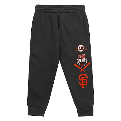 Toddler Orange/Black San Francisco Giants Wind Up Pullover Hoodie and Sweatpants Set