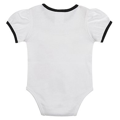 Newborn White/Black Pittsburgh Pirates Sweet Catcher 3-Piece Bodysuit, Headband and Skirt Set