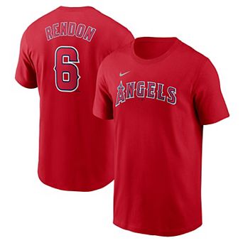 Men's Nike Anthony Rendon Red Los Angeles Angels Fuse Name & Number T-Shirt