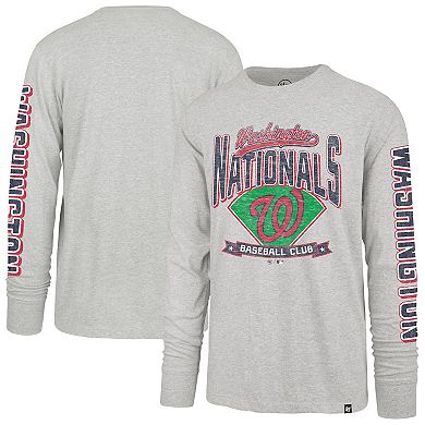 Men's '47 Gray Washington Nationals Fair Ball Franklin Long Sleeve T-Shirt