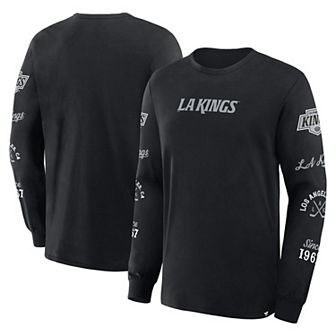 Men's Fanatics Black Los Angeles Kings Boxed In Legacy Long Sleeve T-Shirt