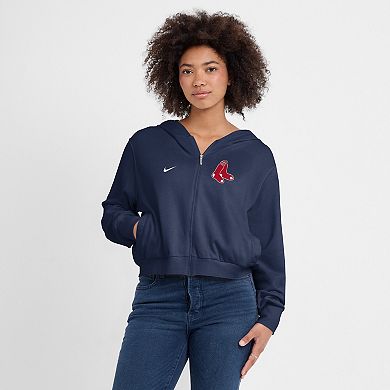 Women's Nike Navy Boston Red Sox Lightweight Full-Zip Hoodie