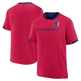 Men's Fanatics Red St. Louis City SC Stoppage Time Striker T-Shirt
