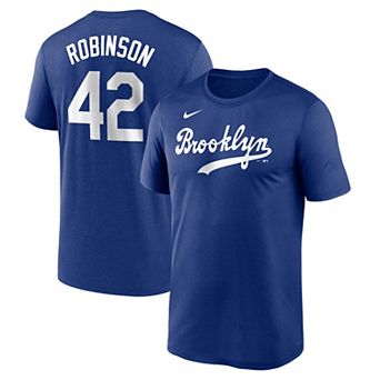 Men's Nike Jackie Robinson Royal Brooklyn Dodgers Legend Name and Number Home T-Shirt