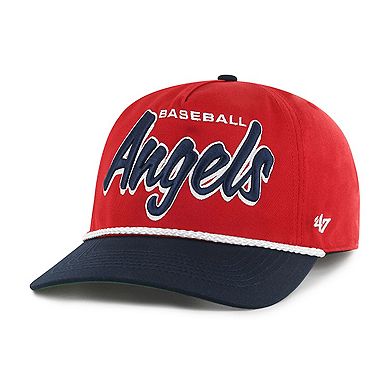Men's '47 Red Los Angeles Angels Dropshadow Rope Hitch Adjustable Hat