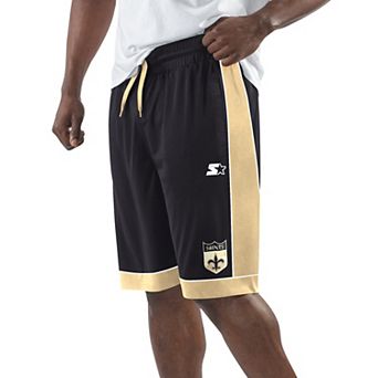 Men's Starter Black New Orleans Saints Vintage Logo Fan Favorite Shorts