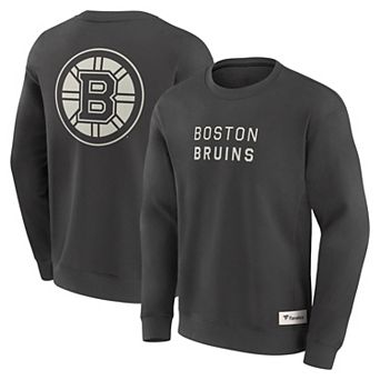 Men's Fanatics Charcoal Boston Bruins Elements Future Ground Lettering Pullover Sweatshirt