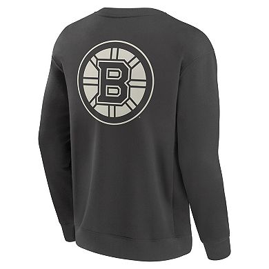 Men's Fanatics Charcoal Boston Bruins Elements Future Ground Lettering Pullover Sweatshirt