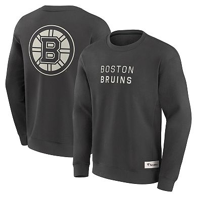 Men's Fanatics Charcoal Boston Bruins Elements Future Ground Lettering Pullover Sweatshirt