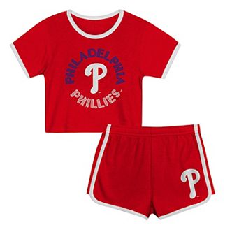 Toddler Red Philadelphia Phillies Double Run T-Shirt & Shorts Set