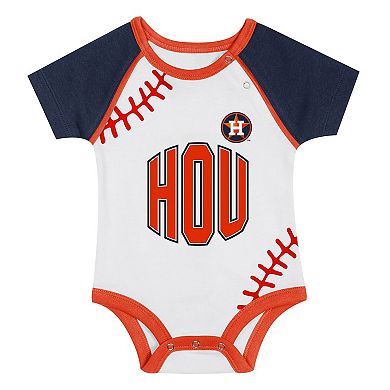 Newborn & Infant Houston Astros Tied Up Bodysuit, Bib & Bootie Set