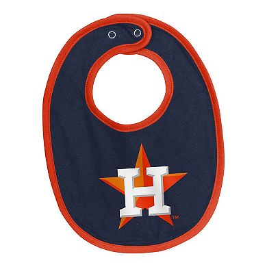 Newborn & Infant Houston Astros Tied Up Bodysuit, Bib & Bootie Set