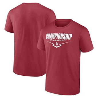 Men's Crimson Oklahoma Sooners Softball Championship Mindset T-Shirt