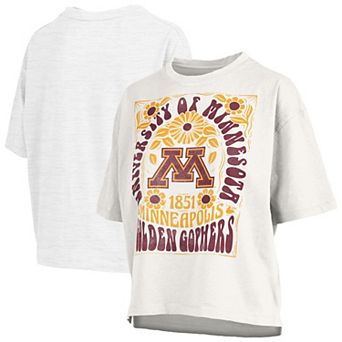 Women's Pressbox White Minnesota Golden Gophers Harmony Oversized T-Shirt