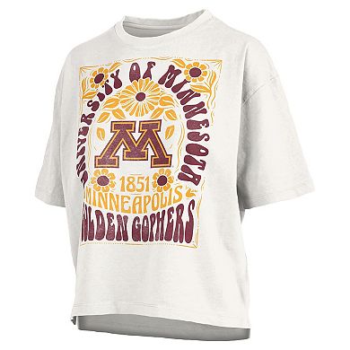 Women's Pressbox White Minnesota Golden Gophers Harmony Oversized Slub T-Shirt
