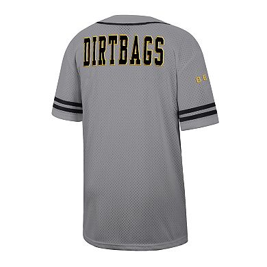 Men's Colosseum Gray Cal State Long Beach The Beach Free Spirited Baseball Jersey