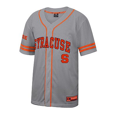 Men's Colosseum Gray Syracuse Orange Free Spirited Baseball Jersey